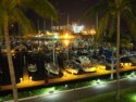 The marina at the hotel at night